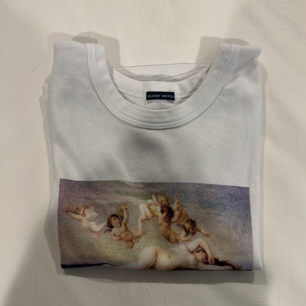 Brandy Melville baby tee never worn one size 💕